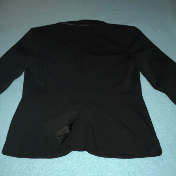 MERONA blazer black with striped lining in sleeves three pockets NEW size 2 - Picture 2 of 7